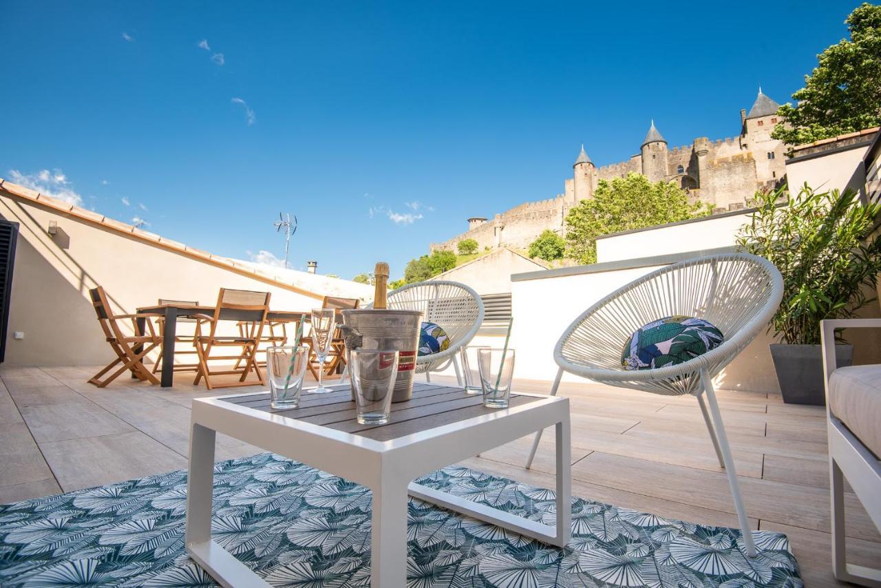 La Terrasse De La Tour Pinte. Carcassonne Exterior foto