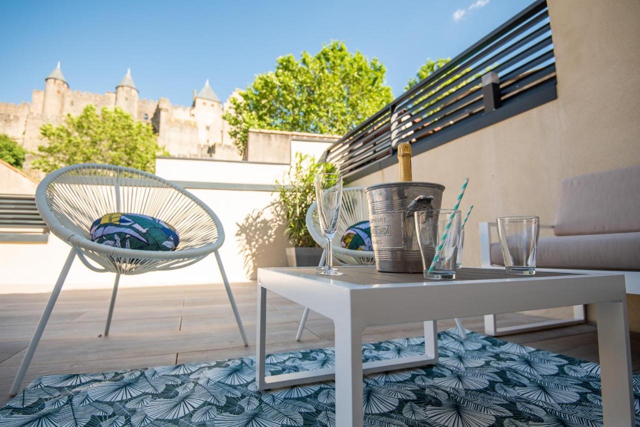 La Terrasse De La Tour Pinte. Carcassonne Exterior foto